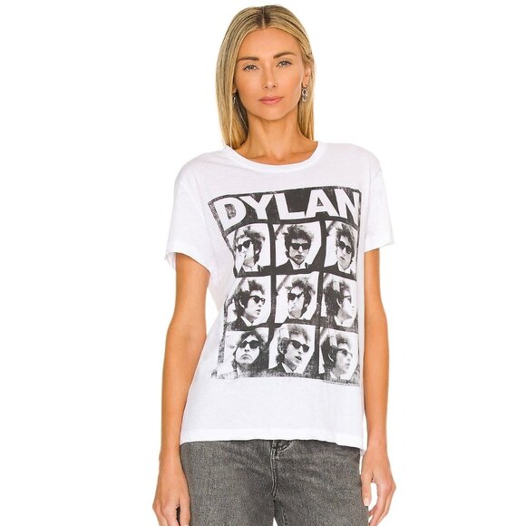 Chaser Tops - Chaser Bob Dylan Vintage Photo Collage Graphic Tee Shirt